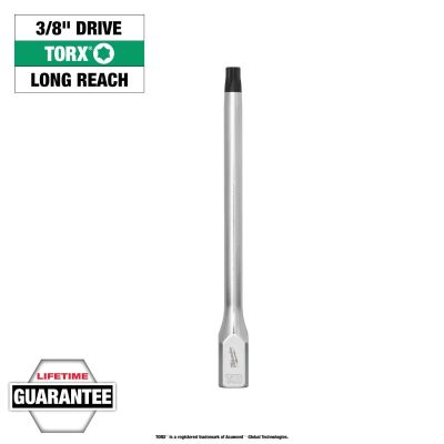 MLW45-34-1069 image(0) - Milwaukee Tool 3/8 Inch Drive T45 Long TORX Bit Socket