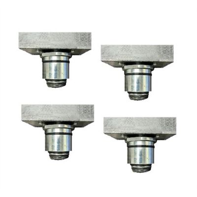 ATEATTD-ADPTKIT5 image(0) - Atlas Equipment Set of 4 Slotted Rubber Adjustable Adapters, 2" Peg Size