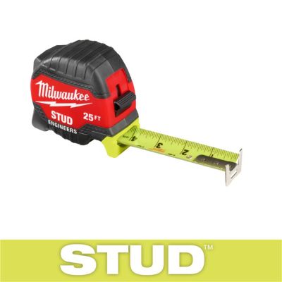 MLW48-22-1425E image(0) - Milwaukee Tool 25ft STUD Tape Measure with Engineer's Scale