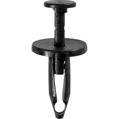 AVC13993 image(0) - AUVECO 13993 Push-Type with Closed End Body Retainer, 11/16 in Dia Head x 7/8 in L Stem, Nylon, Black