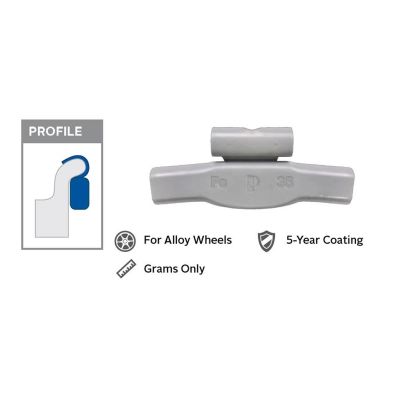 PWWAW025FE image(0) - Wegmann Automotive 0.25 oz Steel Coated Clip-on AWFE Red Series Wheel Weight (Box of 25)