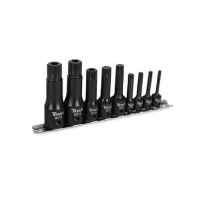 TIT49009 image(0) - Titan XZN Triple Square Impact Bit Socket Set - 9 Piece