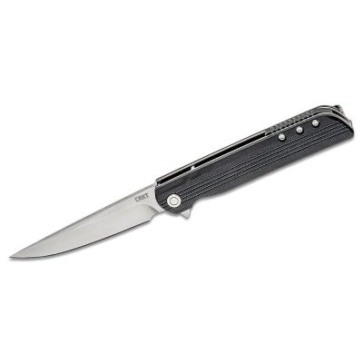 CRK3810 image(0) - CRKT (Columbia River Knife) LCK + 8Cr13MoV Satin Plain Blade Assisted Folding Knife with Liner Lock Glass-Reinforced Nylon Handle - Black