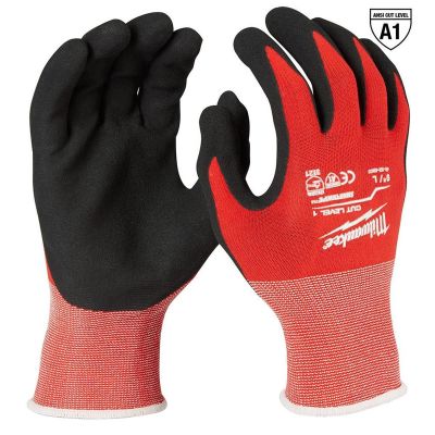 MLW48-22-8902 image(1) - Milwaukee Tool Cut Level 1 Coated Nitrile Dipped Gloves - L