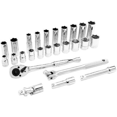 WLMW32901 image(1) - Wilmar Corp. / Performance Tool 26 Piece 1/2" Drive SAE Socket Set