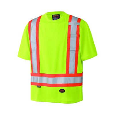 SRWV1051160U-3XL image(0) - Pioneer Birdseye Safety T-Shirt  - Color:  Hi-Viz Yellow/Green  - Size: 3XL