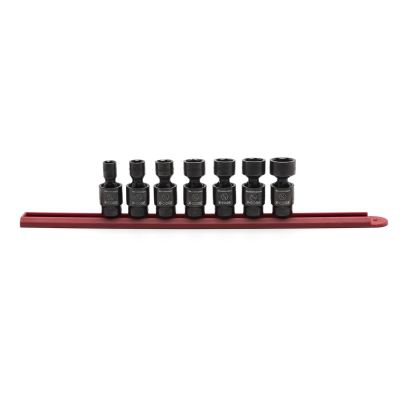 KDT84974 image(0) - GearWrench 7 Piece 3/8 Inch Drive 6 Point Standard X-Core Pinless Universal Impact SAE Socket Set