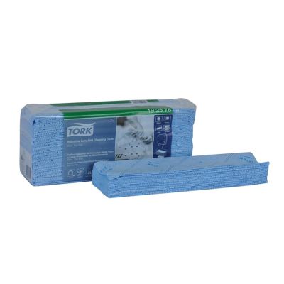 TOR192578 image(0) - Tork Molnlycke 192578 Top-Pak Industrial Low Lint Cleaning Cloth, 12.83 in L x 15.35 in, 80, Polypropylene, Blue, 1 Plys