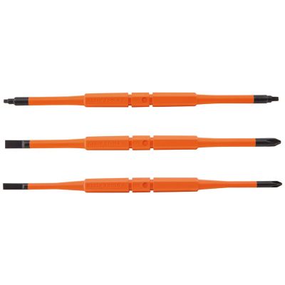 KLE13157 image(0) - Klein Tools Screwdriver Blades, Insulated Double-End, 3-Pack