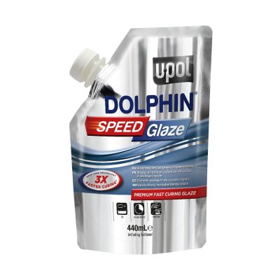 UPO0654 image(0) - U Pol Products DOLPHIN 0654 Speed Glaze, 440 mL Bag, Light Blue, Liquid