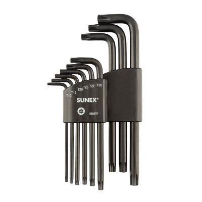 SUN9859TP image(0) - Sunex Tamperproof Torx&reg; Long Arm 9 Piece Magnetized Key Set, T10-T50