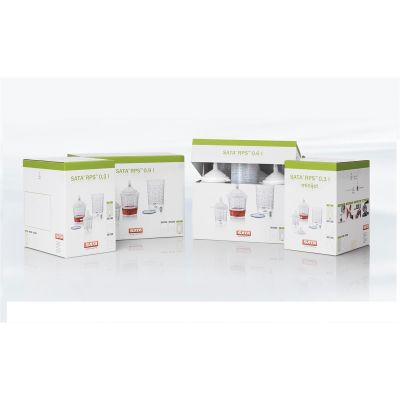 SAT1010496 image(0) - SATA RPS Cup, UV, 0.6L, Std Lid, 125m Flat Sieve Qty 60