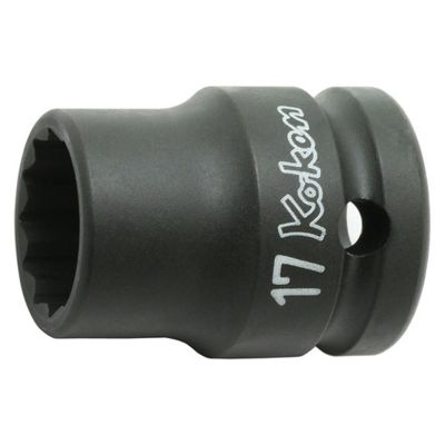 KKN14406M-14 image(0) - Ko-ken USA 14406M-14 1/2 Sq. Dr. Socket 14mm 12 point Length 38mm Thin walled
