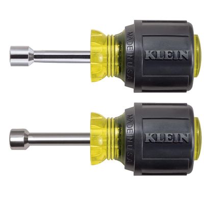 KLE610516 image(0) - Klein Tools 5/16-Inch Stubby Nut Driver, 1-1/2-Inch Shaft, Cushion-Grip&trade;