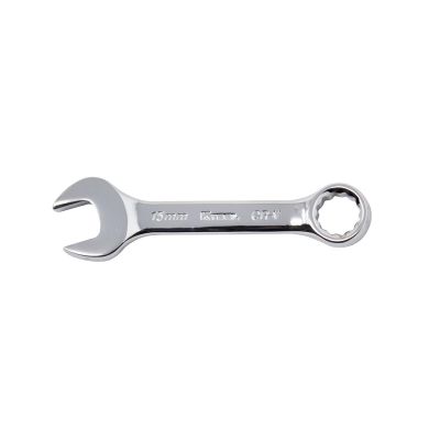 KTI41715 image(0) - K Tool International Wrench 15mm Combination Short 12 Point 15 Degree