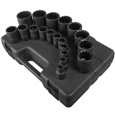 SUN2819 image(0) - SUNEX 19-Piece 1/2 in. Drive 12-Point Fract