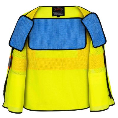 SRWV1026260U-2XL image(0) - Pioneer Safety Vest with Cooling Panels - ANSI 107-2020 Class 2 Type R  - Color:  Hi-Vis Yellow  - Size: 2XL