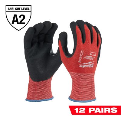 MLW48-22-8926B image(0) - Milwaukee Tool 12 Pair Cut Level 2 Coated Nitrile Dipped Gloves - M