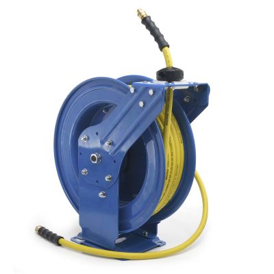 BLBOSRDA1250 image(0) - BluBird OilShield Rubber Air Hose Reel Dual Arm Assembly 1/2" x 50'