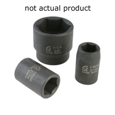 SUN218MZUD image(0) - SUNEX 1/2" Dr. 18mm 12 Point Deep Universal Impact Socket