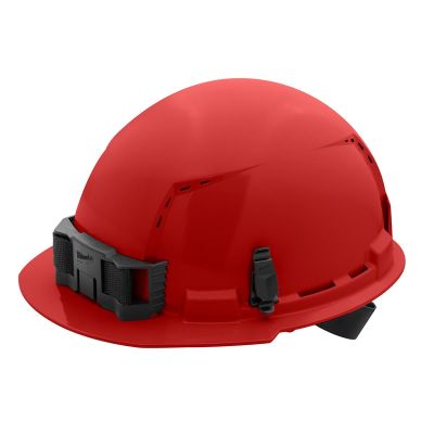 MLW48-73-1208 image(0) - Milwaukee Tool BOLT Red Front Brim Vented Hard Hat w/4pt Ratcheting Suspension (USA) - Type 1, Class C