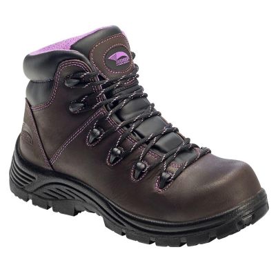 FSIA7123-6W image(0) - Avenger Work Boots Framer - Women's High Top Work Boots - Composite Toe - IC|EH|SR|PR - Brown/Black - Size: 6 - E - (Wide)
