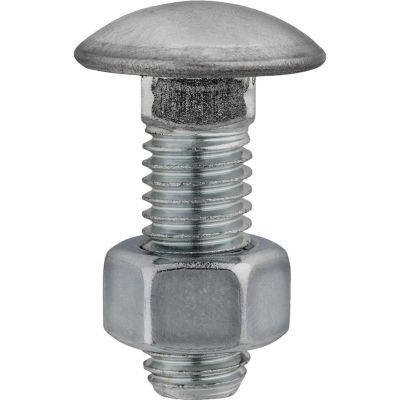 AVC3099 image(0) - AUVECO 3099 Round Head Bumper Bolt, 7/16 in - 14 TPI x 1-1/4 in L, Stainless Steel Cap/Zinc