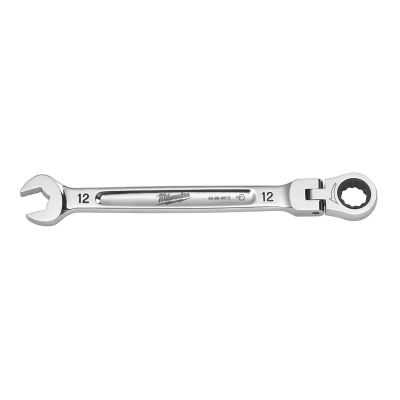 MLW45-96-9612 image(1) - Milwaukee Tool 12mm Flex Head Ratcheting Combination Wrench