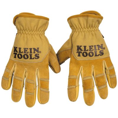 KLE60607 image(0) - Klein Tools Leather All Purpose Gloves, Medium