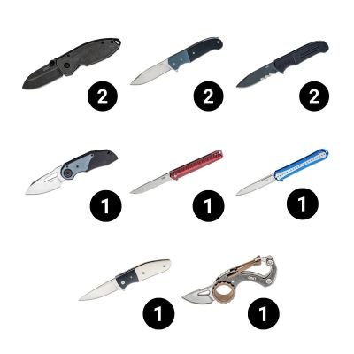 CRKISNSPRING24I image(0) - CRKT (Columbia River Knife) Multi-Knife Assisted Open Folding Blades Spring Value Pack - 11 Knives