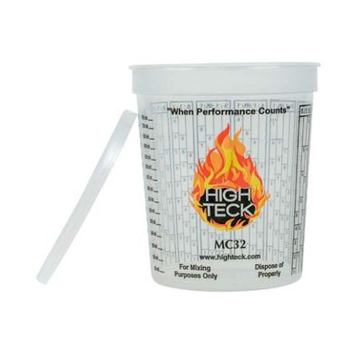 HITMC32L image(0) - High Teck Products MC32L Lid, Polypropylene, For 1 qt Mixing Cups
