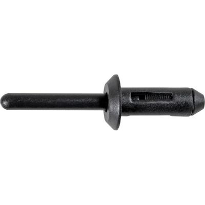AVCAP13752 image(0) - AUVECO AP13752 Type 1 Rivet, 17/64 in Dia Hole x 25/32 in L x 3/32 to 3/16 in Grip Range, Nylon, Black