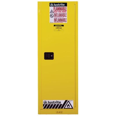 JUS892220 image(0) - Justrite Mfg. Co. 22 Gallon Yellow Slimline Flammable Safety Cabinet