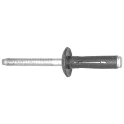 AVC19516 image(0) - AUVECO 19516 Split-Type Rivet, 1/4 in Dia x 3/64 to 1/4 in Grip Range, Aluminum Rivet/Mandrel, Black