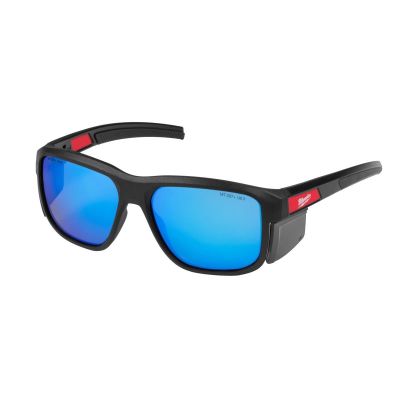 MLW48-73-2510 image(0) - Milwaukee Tool Full Frame Safety Glasses with Removable Side Shields - Blue Mirrored Anti-Scratch Lenses