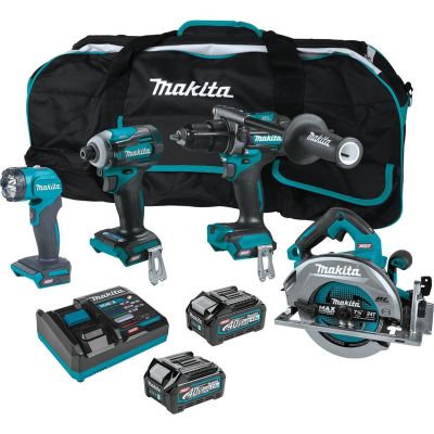 MAKGT400M1D1 image(0) - Makita 40V max XGT&reg; Brushless Cordless 4 Pc. Combo Kit, GPH01, GDT01, GSH01, ML001G, bag (2.5Ah/4.0Ah)