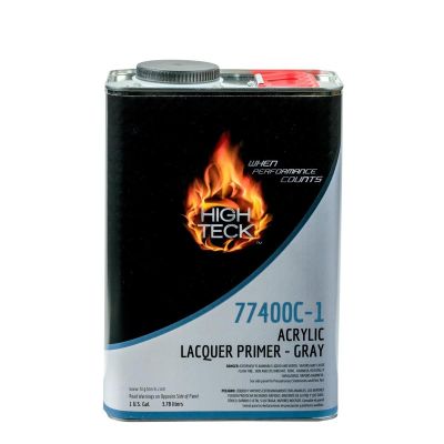 HIT77400C-1 image(0) - High Teck Products 77400C-1 High Solids Acrylic Lacquer Primer, 1 gal, Gray, 2.1 lb/gal VOC, 1:1 Mixing