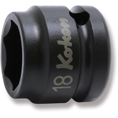 KKN14401MS-18 image(0) - Ko-ken USA 14401MS-18 1/2 Sq. Dr. Socket 18mm 6 point Length 26mm Thin walled