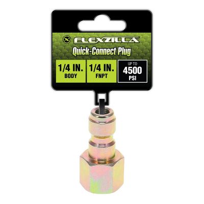 LEGPW3570 image(0) - Flexzilla Pressure Washer Quick-Connect Coupler, 3/8" Body x 3/8" MNPT, Brass