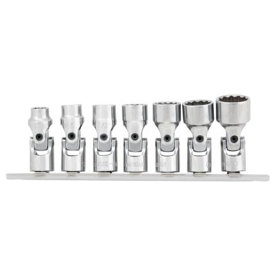 WLMW38980 image(0) - Wilmar Corp. / Performance Tool 7 pc. 3/8" Dr. SAE Flex Socket Set