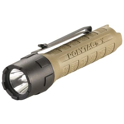 STL88602 image(0) - Streamlight 600 Lumen PolyTac X Flashlight - Includes (2) CR123A lithium batteries - Clam - Coyote