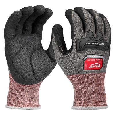 MLW48-73-8760 image(0) - Milwaukee Tool Anti-Vibration Cut Level 4 High Dexterity Coated Nitrile Dipped Glove - S