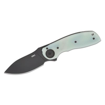 CRK5420 image(0) - CRKT (Columbia River Knife) Bot AUS 10 EDP Plain Blade Assisted Folding Knife with Deadbolt Lock G10 Handle - Black/Green
