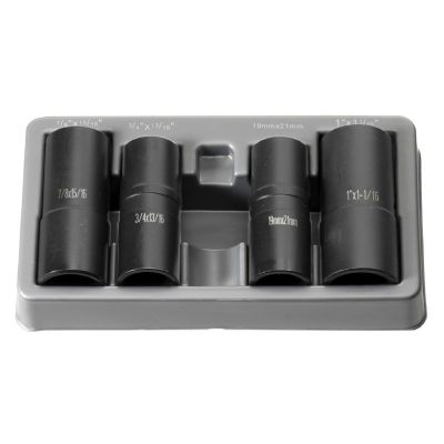 GRE1504FW image(1) - Grey Pneumatic 1/2" Drive 4 Piece "Flip" Socket Set
