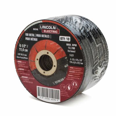 LEWKH246 image(0) - Lincoln Electric 4.5-inch x.25-inch  Depressed Center Grinding Wheel
