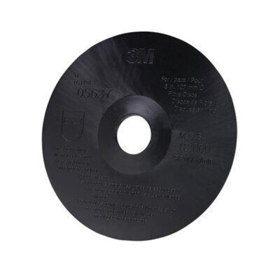 MMM5637 image(0) - 3M 05637 Back-Up Pad, 5 in Dia, 7/8 in Arbor, Hub and Retainer Nut Attachment