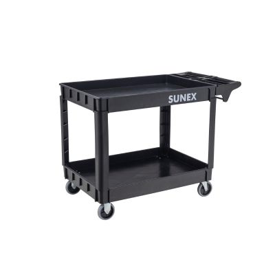 SUN8039 image(0) - SUNEX Cart, Polypropylene Utility, Two Shelf, Large Size