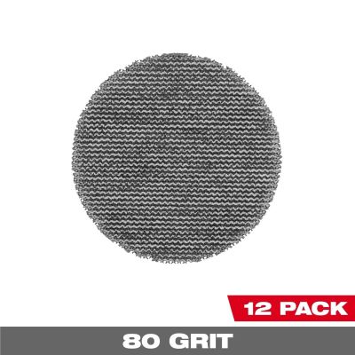 MLW48-80-6080 image(0) - Milwaukee Tool 3 Inch 80 Grit Mesh Sanding Discs with POWERGRID Tear Resistant Mesh &hyphen; (12 PK) + Pad Saver