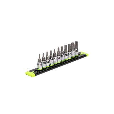 GETGE11ASSHSRPT image(0) - Grip Edge Tools 11-PC 1/4'' Dr Short SAE RPT Hex Driver Set