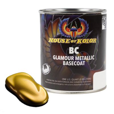 HOKC2C-BC01-Q01 image(0) - House Of Kolor SHIMRIN C2C-BC01-Q01 C2C Glamour Metallics Series Universal Basecoat, 1 qt Can, Solar Gold